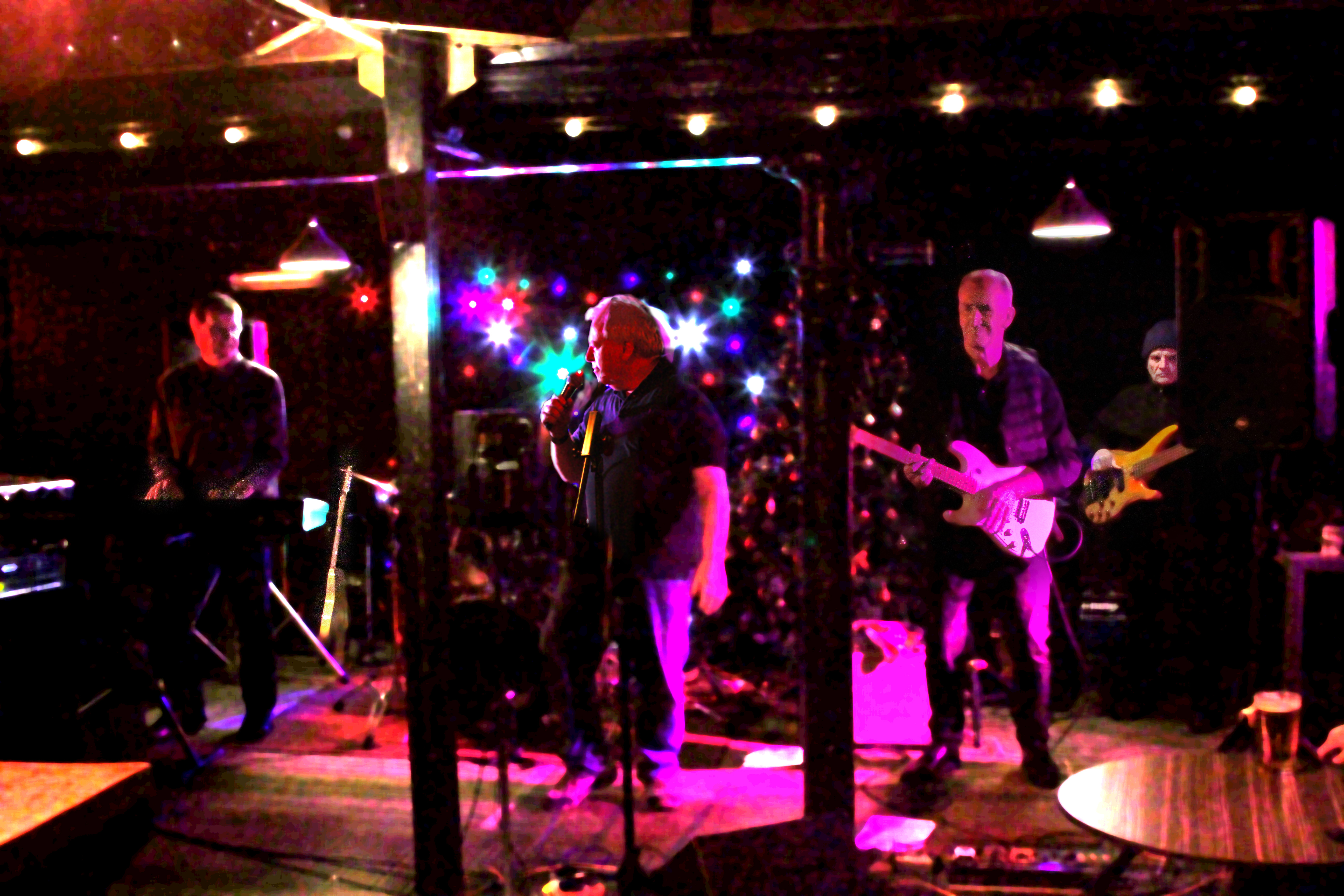 Vehicle on stage under live show lights